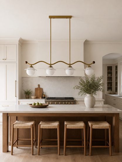 Mirelune Opal Globe Linear Chandelier