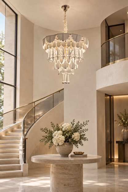 Muguetelle Ivory Ceramic Lily of the Valley Chandelier
