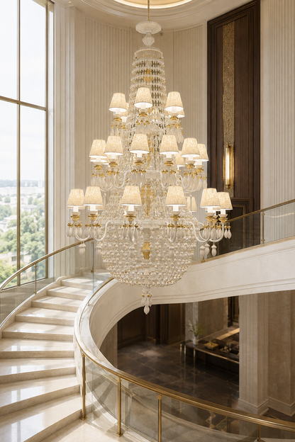 Ivorelle Ivory Ceramic Beaded Chandelier – Custom Project