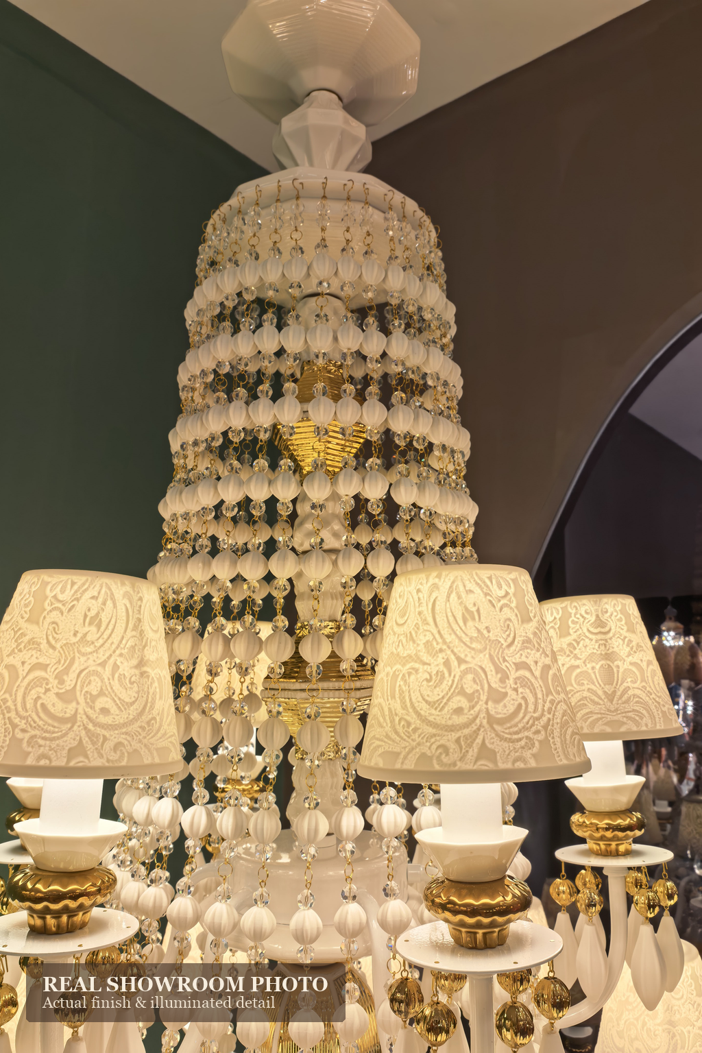 
Ivorelle Ivory Ceramic Beaded Chandelier – Custom Project