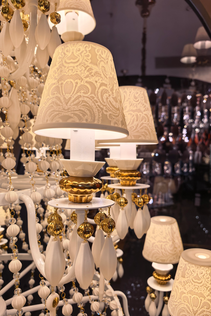 Ivorelle Ivory Ceramic Beaded Chandelier – Custom Project
