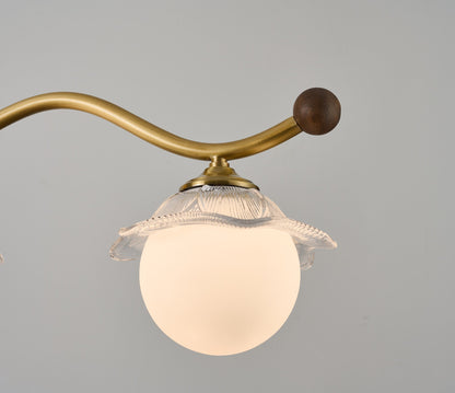 Mirelune Opal Globe Linear Chandelier